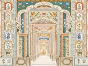 Royal Floral Arch Wallpaper