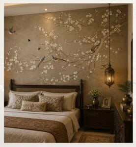 Elegant Blossom Birds Premium Wall Mural Wallpaper