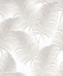 Soft white palm leaves on a light background