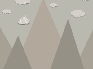 Minimal mountain and cloud wallpaper