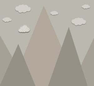 Minimal mountain and cloud wallpaper