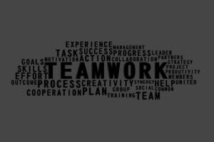 Teamwork Word Cloud Typography Design