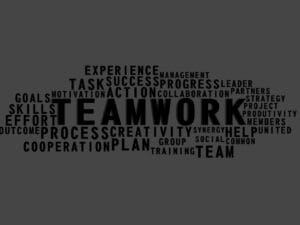 Teamwork Word Cloud Typography Design